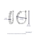 thumbnail image 3 of Vir Jewels 1/4 CTTW Lab Grown Diamond Hoops Earrings in Sterling Silver With Clip On Backs For Women, 3 of 5