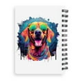 thumbnail image 2 of Hippie Rhodesian Ridgeback Portrait oil painting Watercolor Tie-dye Vintage Spiral Bound Journal Ridgebacks Dog Lover Gifts 5x7in Spiral Notebook - 00015, 2 of 5