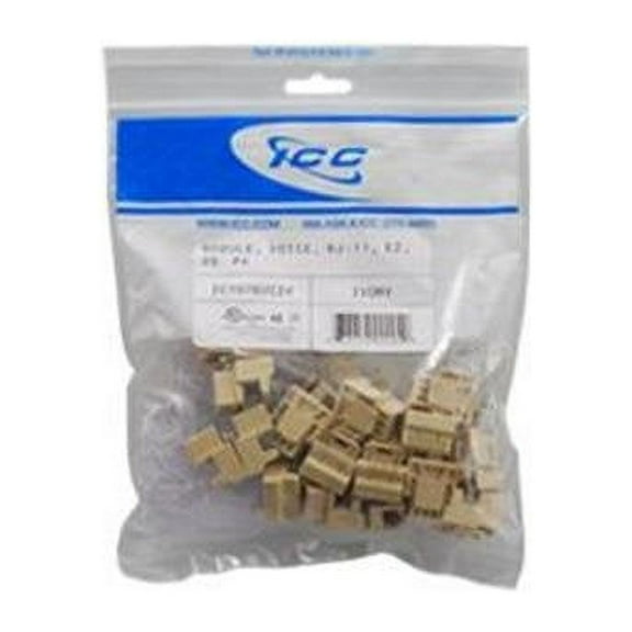 ICC IC1076VCIV Cat 3 EZ Modular Connector, Ivory