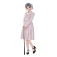 thumbnail image 5 of Women's Silly Dress Up Granny Outfit 100 Days Of School Floral Dress 3 Piece Set Pink M, 5 of 7