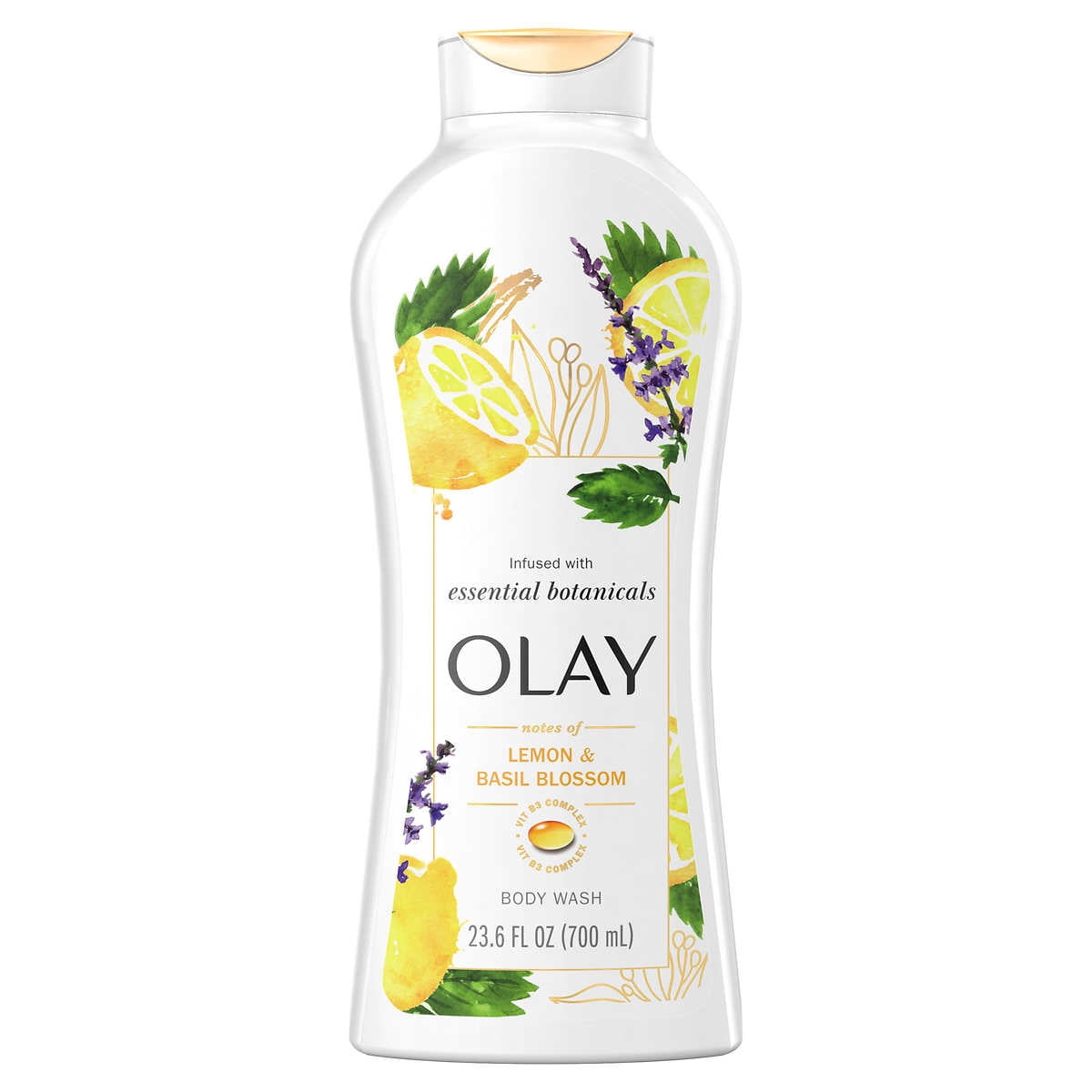 Olay Essential Botanicals Body Wash, 23.6 Fluid Ounce (Pack of 3)
