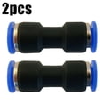 thumbnail image 1 of 2pc 6MM OD Tube Pneumatic Straight Union Connector, Push To Connect Air Fitting, 1 of 10