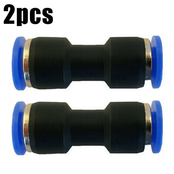 2pc 6MM OD Tube Pneumatic Straight Union Connector, Push To Connect Air Fitting