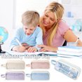thumbnail image 4 of Anuirheih Pencil Bag with Zipper, Large-capacity Multi-layer Transparent Pencil Case Student High-value Pencil Case Storage Bag Stationery Bag(Blue), 4 of 4