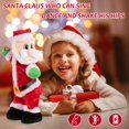 thumbnail image 2 of Muñeco de peluche de Papá Noel que baila Navidad con canción en inglés, 2 of 7