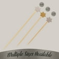 thumbnail image 4 of BambooMN - Holiday 6-Point Star Bamboo Picks Skewers for Fruit Sandwiches Cocktails - 5.9" (15cm) - Gold, Silver - 300pcs, 4 of 9