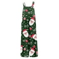 thumbnail image 6 of Iaqnaocc Christmas Womens Jumpsuit Plus Size Funny Christmas Graphic Sleeveless Jumpers Casual Dressy Adjustable Strap Jumpsuits 2025 Trendy Cotton Linen Overalls Green 2XL, 6 of 6