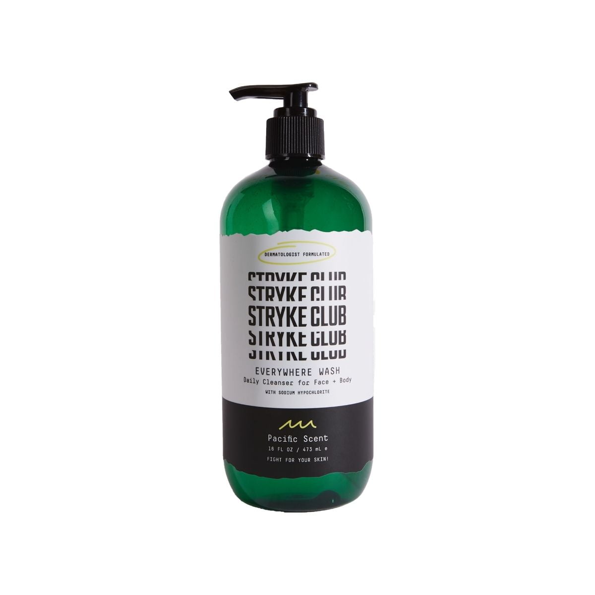 Stryke Club Boys Everywhere Body and Face Wash, Dermatologist Formulated, Pacific Scent, 16 fl. oz