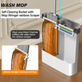 thumbnail image 4 of 2025 New Mop And Bucket With Wringer Set For Home - Hands-Free Flat Floor Mop Bucket Wet Dry Use Floor Cleaning System For All Floor Types And Windows-4 Pads (40''Microfiber Mop And Bucket Set-4 Pads), 4 of 5