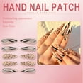 thumbnail image 2 of RAGUPEL 24Pcs Glue on Nails for Women,Hand-Drawn Lines Stiletto Press on Nails,Matte Design Cute Press on Nails,Press on Nails Long for Parties,Gatherings and Photo Shoots,Style1, 2 of 7