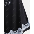 thumbnail image 4 of Camiseta Talla Extra Borde Contraste Encaje Rosegal  Camisetas tallas grandes, 4 of 5