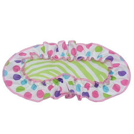 Girls Multi Color Polka Dot Ruffle Zebra Print Eye Mask 12