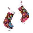 thumbnail image 4 of Flannel Christmas Stocking 17.7×11×7in Soft And Light Touch Good Socks Splicing Design Can Be Used For Hanging Retro Groovy Flowers Pattern (8), 4 of 8