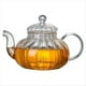 thumbnail image 2 of Tetera de Vidrio con Forma de Calabaza A Rayas, Tetera de Vidrio con Infusor, de Té con Forma de Flor y Hojas de Té., 2 of 5