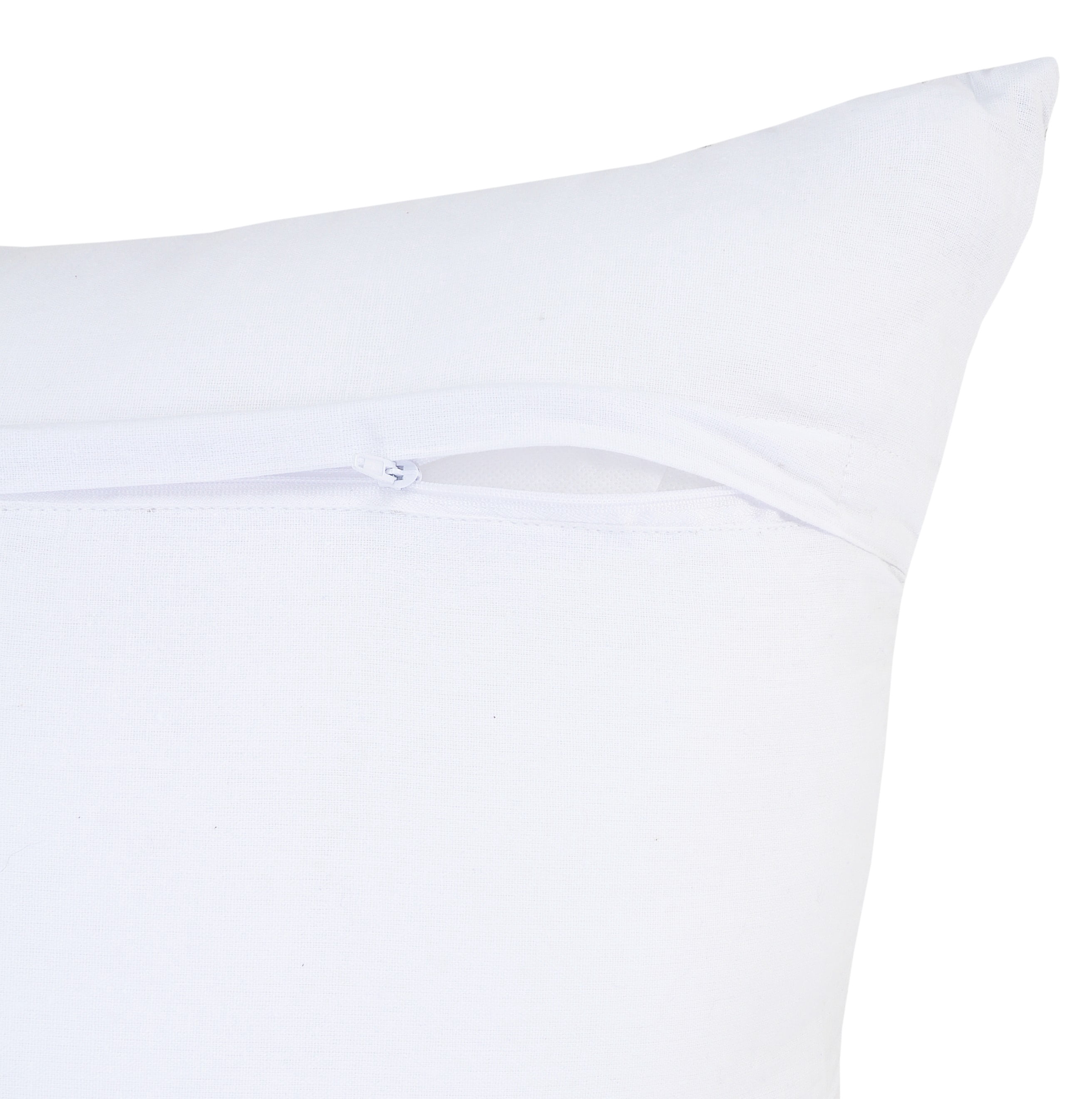 Ox Bay Ariya Blue/Ivory Chevron Cotton Adult Decorative Throw Pillow Cover