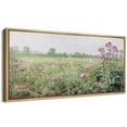 thumbnail image 4 of IDEA4WALL Extra Large Framed Canvas Print Wall Art Purple Wildflowers Field in Mist Fine Art Nature Wilderness Retro Floral Wall Decorative Oversized Artwork Relax/Calm for Living Room - 60"x30", 4 of 5