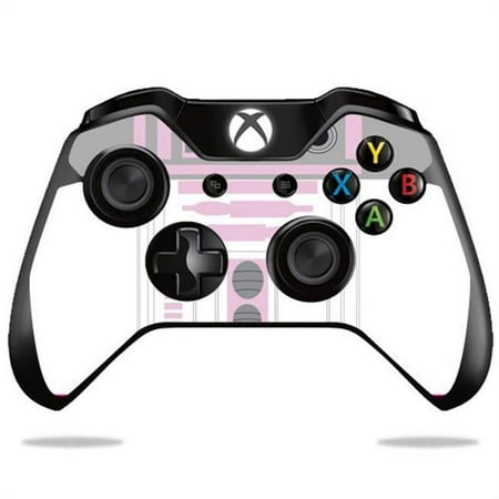 Skin Decal Wrap Compatible With Microsoft Xbox One or One S Controller Pink Cyber Bot
