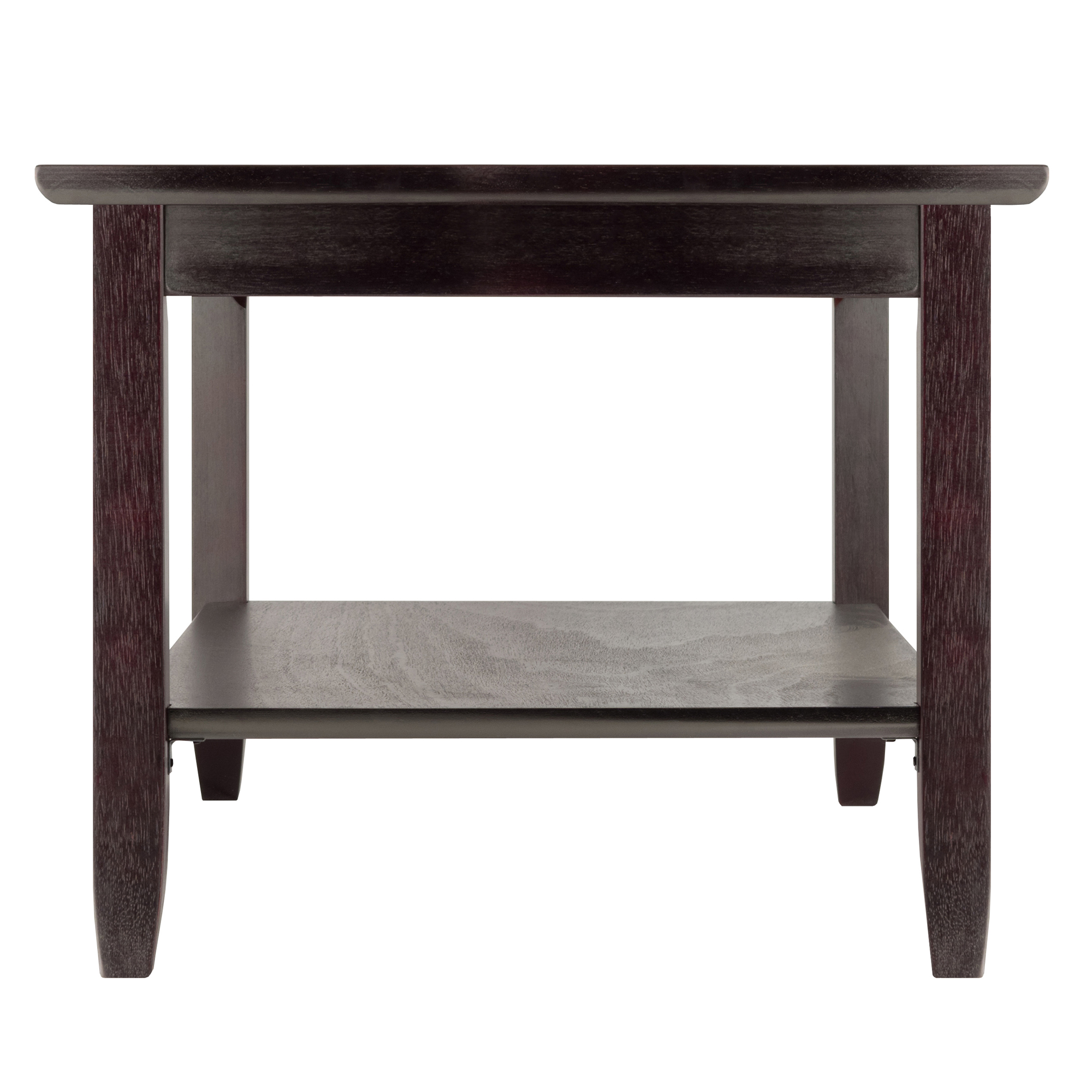Winsome Wood Genoa Coffee Glass Top Table, Espresso Finish - image 4 of 5