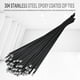 thumbnail image 2 of ZHAOCHENG 100 bridas de acero inoxidable 304 recubiertas de resina epoxi Bridas multiusos autoblocantes para maquinaria, vehículos, granjas, cables, tuberías y agrupaciones exteriores., 2 of 5