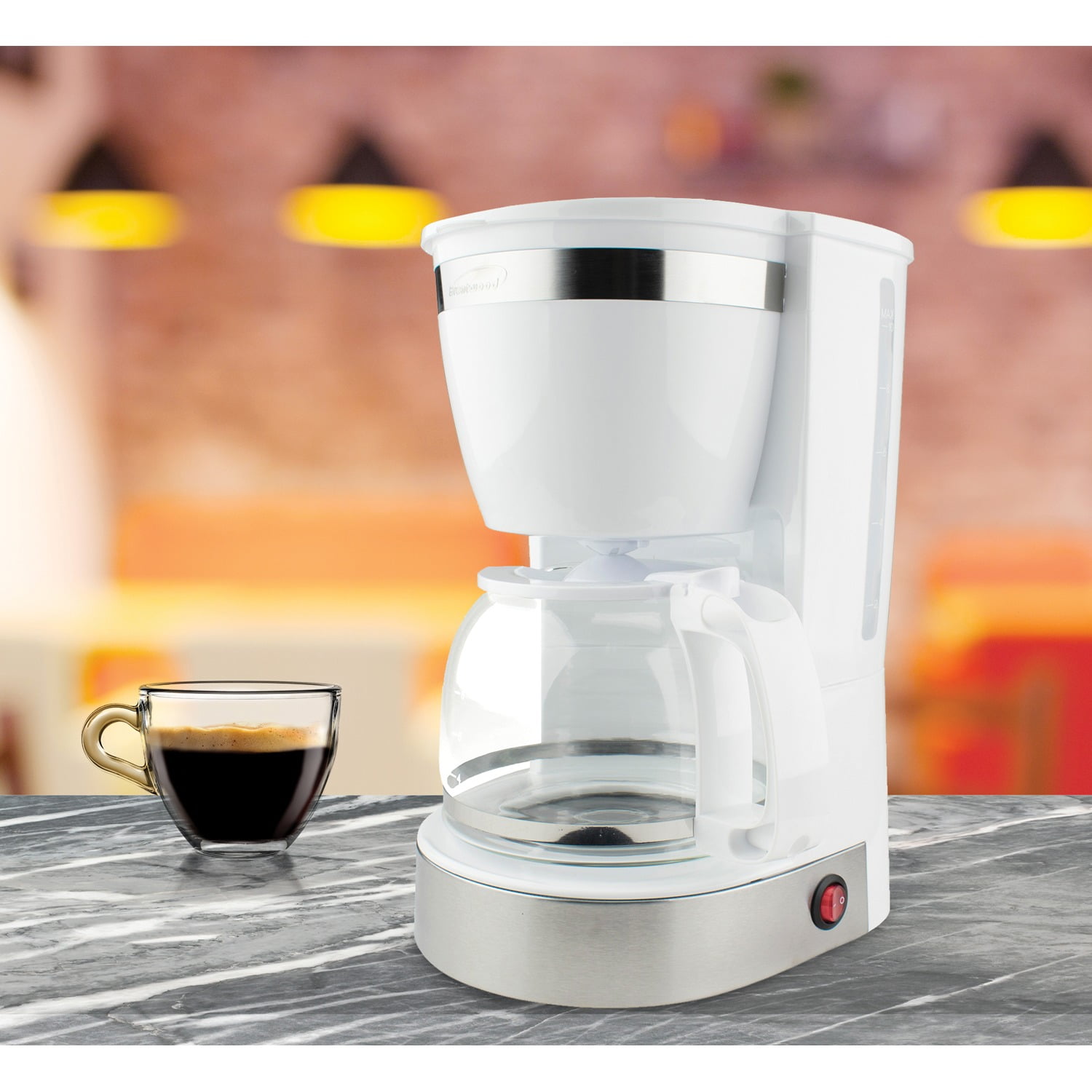 Brentwood 12-Cup Coffee Maker (White), TS-215WPT