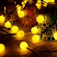 thumbnail image 2 of Luces LED de bola blanca pequeña, luces de cadena, luces de ocho funciones, decoraciones de cadena, luces navideñas, luces colgantes de cadena, 2 of 5