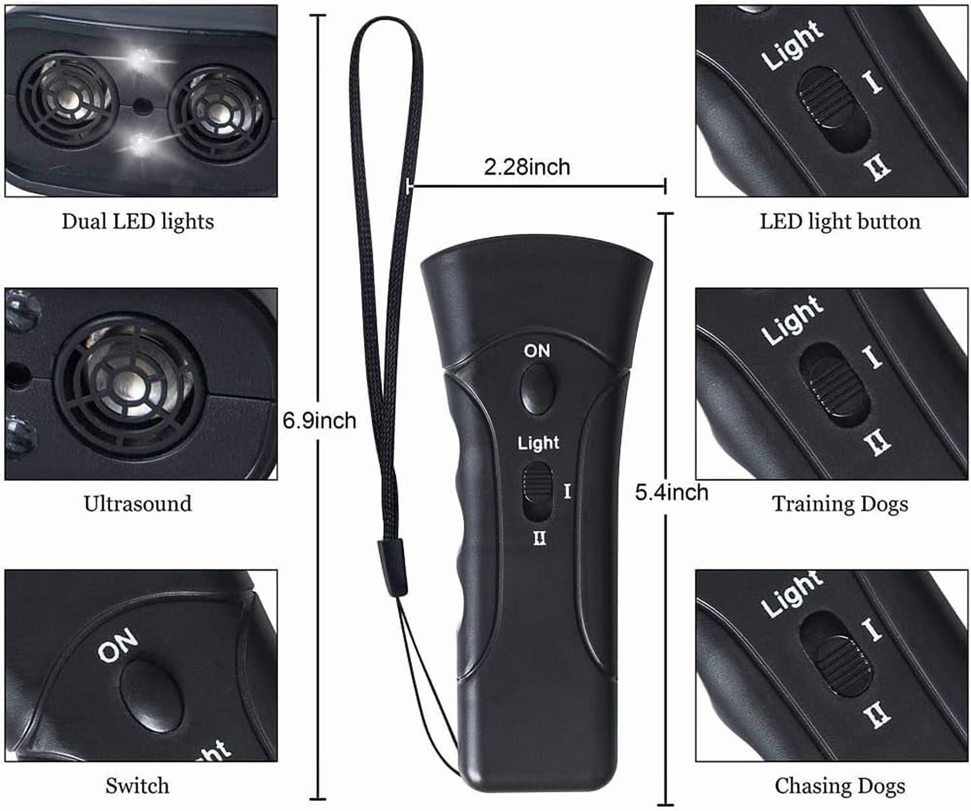 PetGentle Ultrasonic Anti-Barking Device for Dogs – Safe & Humane Dog Barking Deterrent with Flashlight, Portable 3-in-1 Trainer Tool, Battery Included for Indoor/Outdoor Use