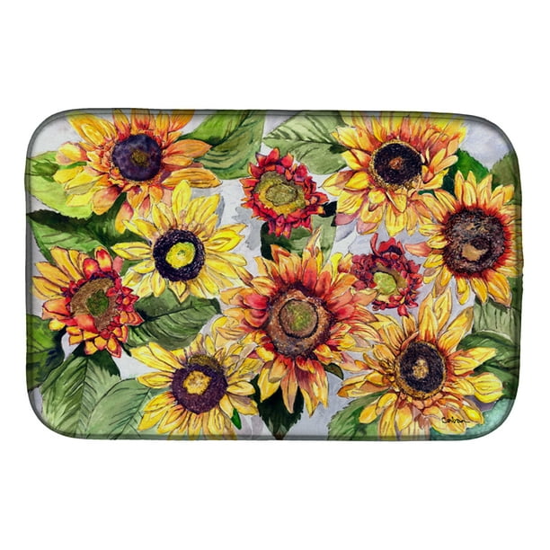 Sunflowers Dish Drying Mat