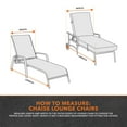 thumbnail image 5 of Modern Leisure Garrison Patio Chaise Lounge Cover, Waterproof, 65"L X 28"W X 29"H, Sandstone, 5 of 16