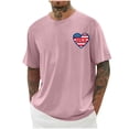 thumbnail image 2 of Tops para hombre, blusas y camisas de cuello redondo y manga corta para hombre, blusas casuales de moda con cuello redondo y estampado para hombre, blusas de poliéster para hombre., 2 of 6