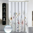 thumbnail image 2 of Stall Shower Curtain,36x72 inch RV Bathroom Shower Curtains Set with Hooks,Colorful Watercolor Floral Bath Curtain,Waterproof Fabric, 2 of 6