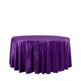 thumbnail image 2 of Balsa Circle 120" Purple Round Premium Velvet Tablecloth Event Catering Linens Banquet, 2 of 8