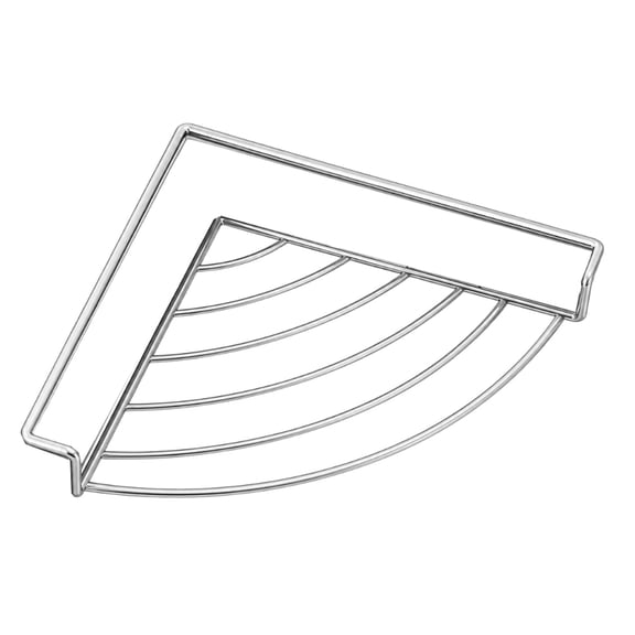 Stainless Steel Open Wire Triangular Storage Shelf, Corner Sink Rack