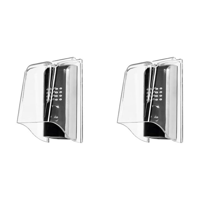 2X Cubierta de Lluvia para Timbre Alargada de PláStico de PC, Cubierta Impermeable Transparente para Timbre, Accesorio Protector Resistente una la Intemperie