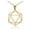 Gold, variant on D20 Dice Silhouette Icosahedron Stainless Steel Necklace