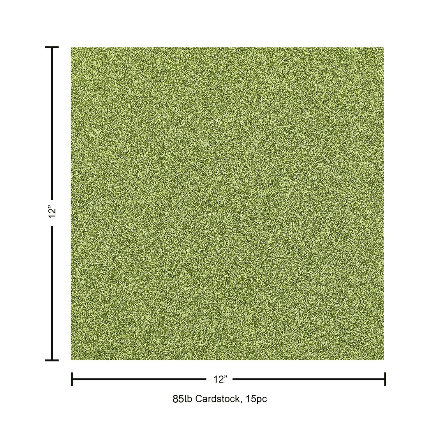 PA Paper Accents Glitter Cardstock 12? x 12? Olive Green, 85lb colored cardstock paper for card making, scrapbooking, printing, quilling and crafts, 15 piece pack