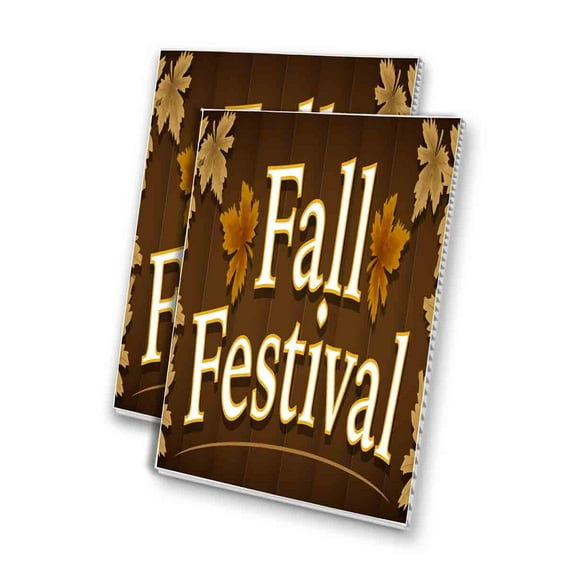 Fall Festival (24" X 36") 4mm Corrugated Plastic Panel, Graphics Applied To 1 Side (Pk of 2)