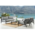 thumbnail image 2 of Cayman Aluminum Outdoor Coffee Table in Black, 2 of 12