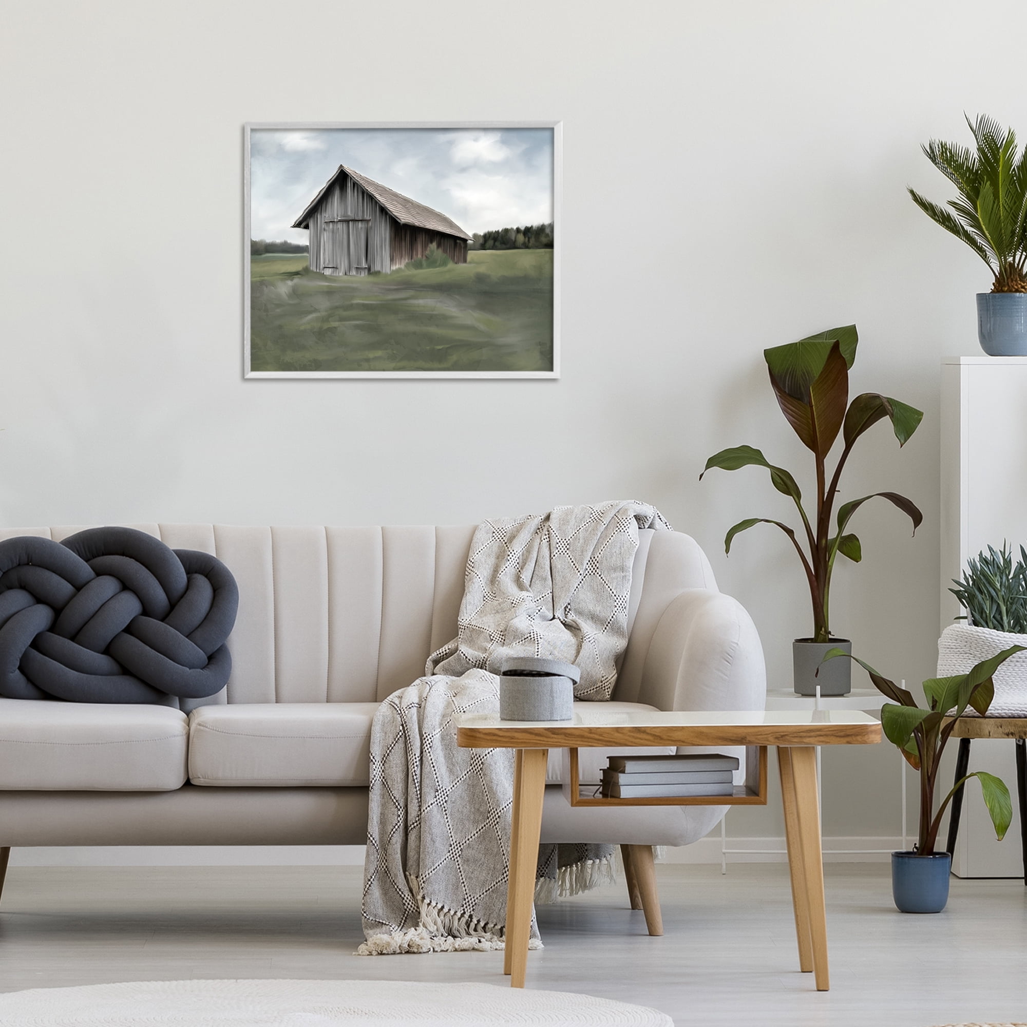 Stupell Industries Farm's Back Pasture White Framed Giclee Art, design by Kim Allen