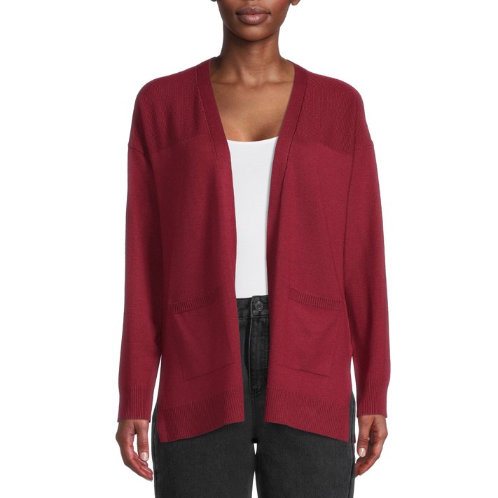 Time and Tru Women's Open Front Cardigan Sweater