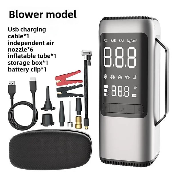 Bomba inflable de emergencia para automóvil, máquina integrada multifunción, colector de polvo portátil, secador de pelo para vehículos