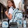 thumbnail image 2 of HUIACONG Book Turtle 4PCS Kids School Backpack, 17" Durable Bookbag with Lunch Box for Boys Girls Age 8-12, 2 of 7