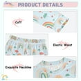 thumbnail image 4 of joogoo Rainbow Cartoon Cloud 2 Piece Long Sleeve Tee and Pants Cotton Pajama Set 6Y, 4 of 7