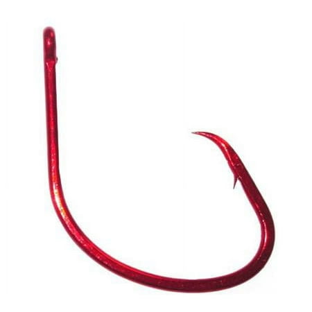 UPC: 0042758941532 | Boss Kat 5/0 Red Super Boss Offset Hooks – 3 Pack