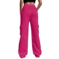 thumbnail image 5 of SWQZVT Womens Cargo Sweatpants Baggy High Waisted Joggers Sweat Pants Athletic Pants with Pockets, 5 of 9