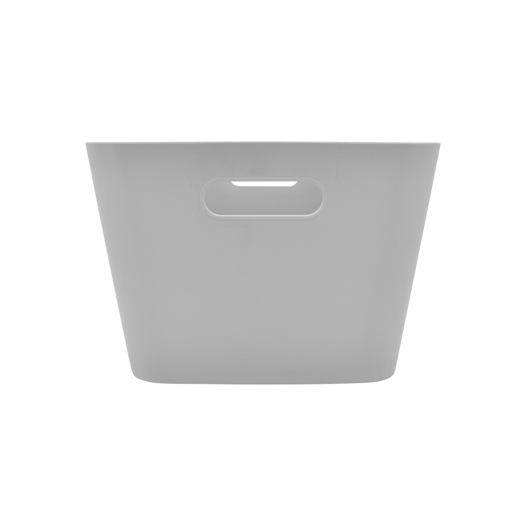 Mainstays Large Plastic Storage Bin, Soft Silver