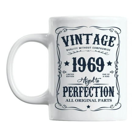 

Vintage 1969 All Original Parts Birth Year Coffee & Tea Mug (11oz)