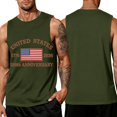 thumbnail image 2 of Patriotic Shirts Men USA Flag Sleeveless Crew Neck Tees Memorial Day Independence Day Classic T-Shirts, S, 2 of 4