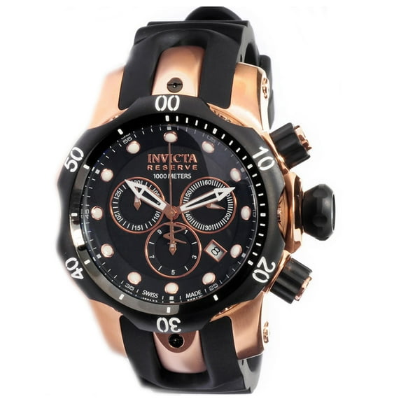 Invicta Men's 0948 Reserve Venom Mid-Size Rose Gold Tone Stainless Steel Chronograph Dive Watch