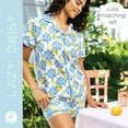 thumbnail image 5 of Hello Mello Signature Lounge Top and Shorts, 2-Piece Pajama Set, Sleepless in Santorini Medium/Large (Women's), 5 of 7