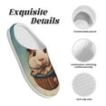 thumbnail image 5 of Fotbe Hot Air Balloon Guinea Pig Pattern Women's Fuzzy Curly Fur Memory Foam Loafer Slippers Indoor Outdoor Slippers Winter Home Shoes-44/45, 5 of 7